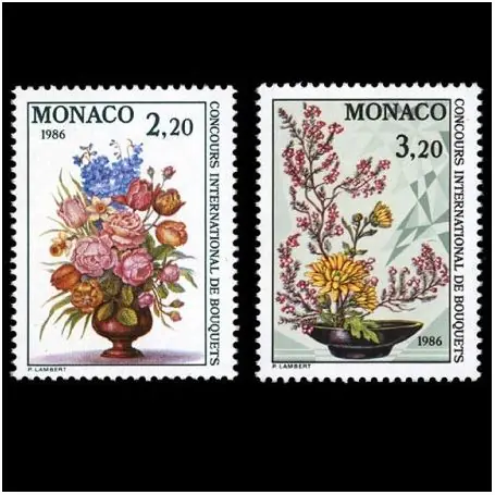 Timbre de collection de Monaco N° 1497/98 neuf sans charnière Retour Gratuit