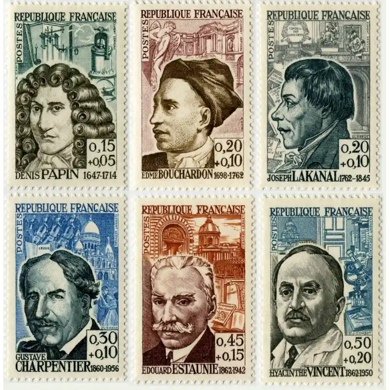 Timbre France N°1345 à 1350 Célébrités Neuf ** Gros Lot