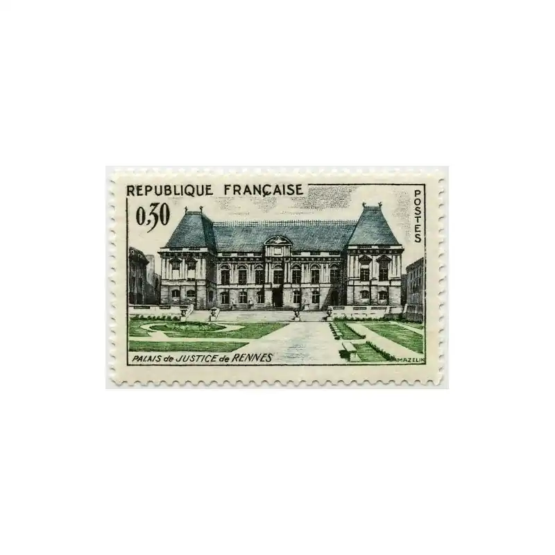 Timbre France N°1351 Palais de justice de Rennes Neuf ** Nouvelle Collection