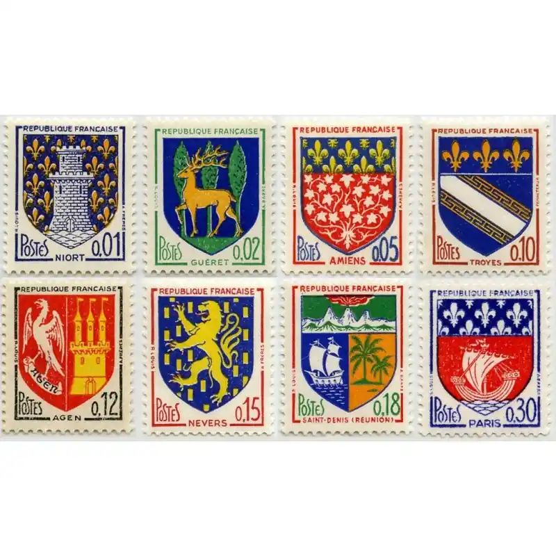 Top Qualité Timbre France N°1351A à 1354B Armoiries de villes Neuf **