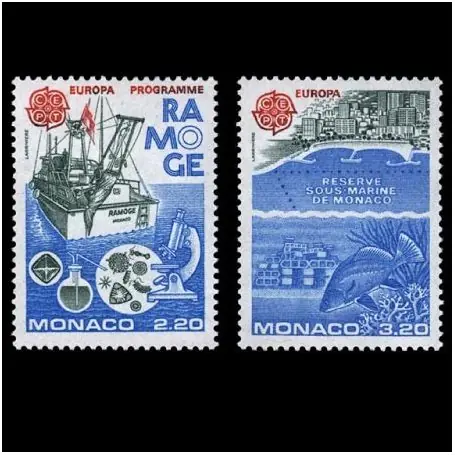 Timbre de collection de Monaco N° 1520/21 neuf sans charnière Fait Main