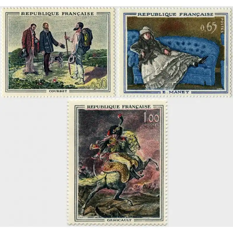 Timbre France N°1363 à 1365 Tableaux de Maîtres Neuf ** Must-Have