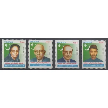 Pakistan - 2002 - No 1072/1075 - Célébrités Premium