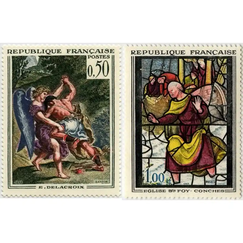 Timbre France N°1376 et 1377 Oeuvres d'art Neuf ** Quantité Limitée