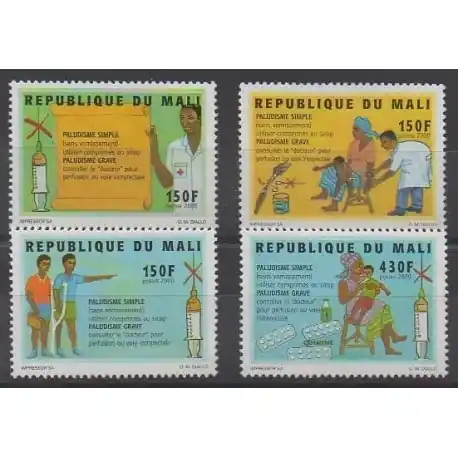 Mali - 2000 - No 1814/1817 - Santé ou Croix-Rouge Super Prix