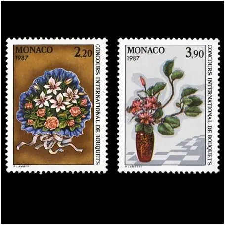 Retour Gratuit Timbre de collection de Monaco N° 1551/52 neuf sans charnière