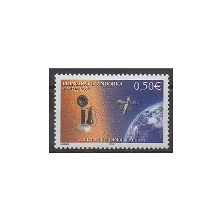 Andorre - 2003 - No 586 - Télécommunications Certifié