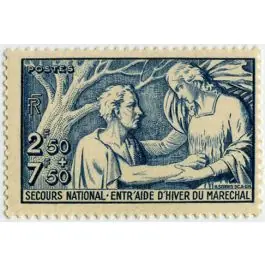 Authentique Timbre de collection France - 0498