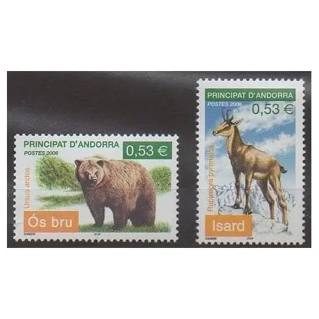 Prix Réduit Andorre - 2006 - No 620/621 - Mammifères