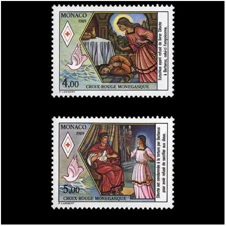 Retour Gratuit Timbre de collection de Monaco N° 1691/92 neuf sans charnière