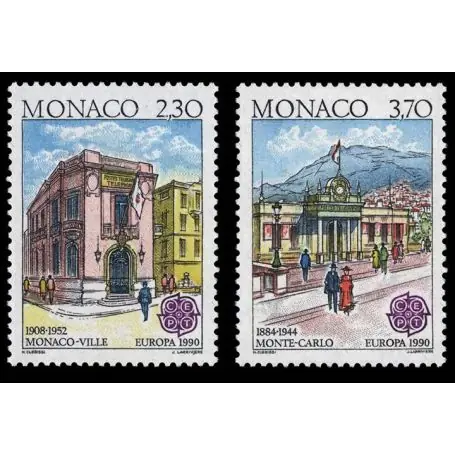 Populaire Timbre de collection de Monaco N° 1724/25 neuf sans charnière