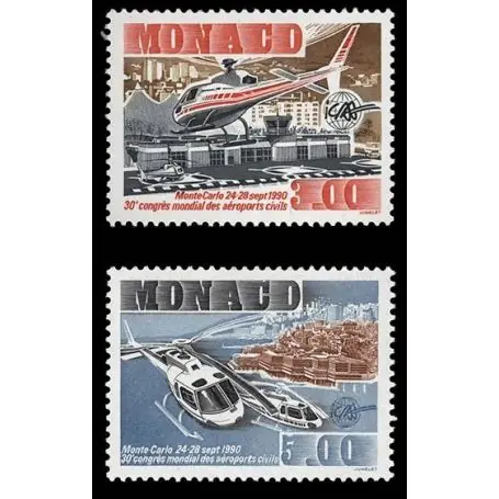 Timbre de collection de Monaco N° 1736/37 neuf sans charnière Vente Directe