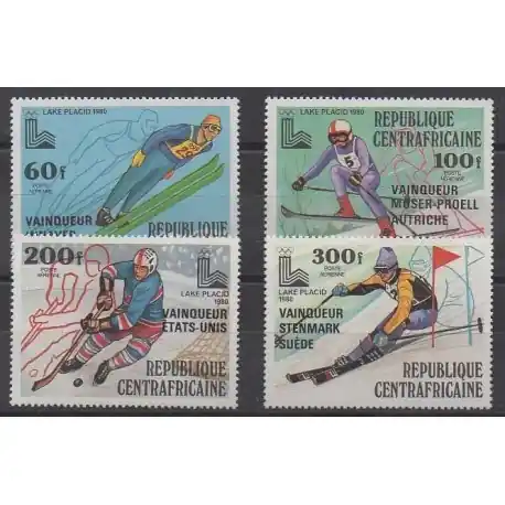 Centrafricaine (République) - 1980 - No PA215/PA218 - Sports divers Promotion