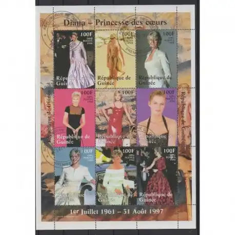 Populaire Guinée - 1998 - No 1222/1230 - Royauté - Principauté - Oblitérés