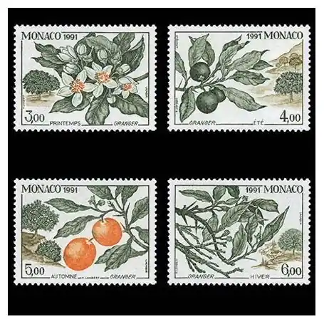 Timbre de collection de Monaco N° 1790/93 neuf sans charnière Haute Qualité