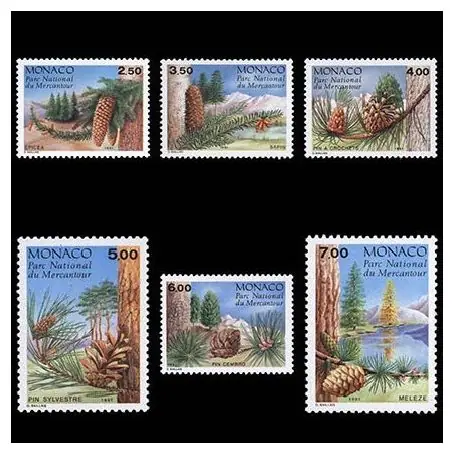 Timbre de collection de Monaco N° 1799/804 neuf sans charnière Authentique