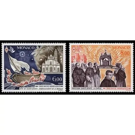 Acheter En Ligne Timbre de collection de Monaco N° 1842/1843 neuf sans charnière