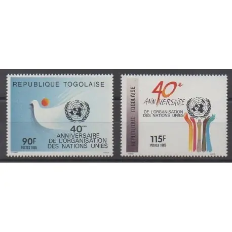 Nouveauté Togo - 1985 - No 1185/1186 - Nations unies