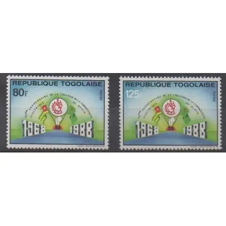 Togo - 1989 - No 1265/1266 - Histoire Offre Du Jour