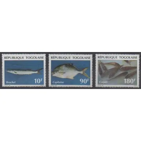 Prix Choc Togo - 1995 - No 1345/1347 - Vie marine