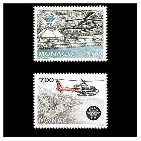 Timbre de collection de Monaco N° 1951/52 neuf sans charnière Authentique