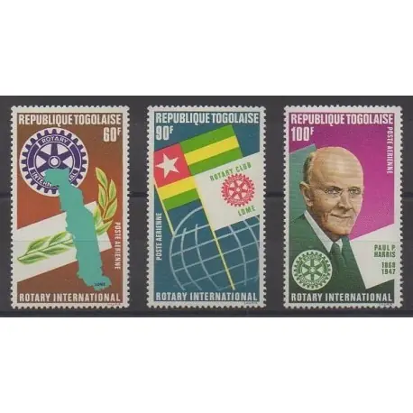 Togo - 1972 - No PA188/PA190 - Rotary ou Lions club Fait Main