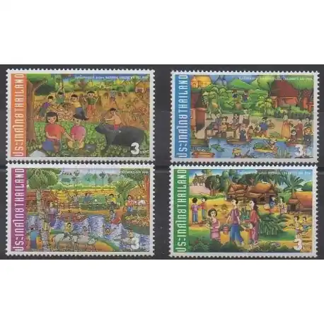 Vente Flash Thaïlande - 2006 - No 2291/2294 - Dessins d'enfants