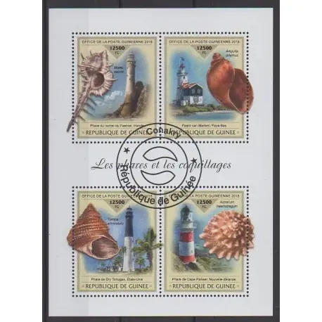 Livraison Mondiale Guinée - 2018 - No 9464/9467 - Phares - Vie marine - Oblitérés