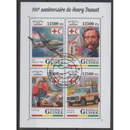 Livraison Express Guinée - 2018 - No 9164/9167 - Santé ou Croix-Rouge - Oblitérés