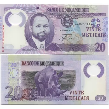 Billets banque Mozambique Pk N° 149 - 20 Meticais Réduction