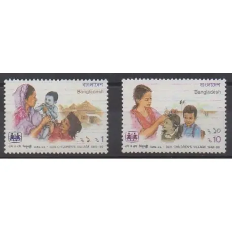 Vente Flash Bangladesh - 1989 - No 293A/293B - Enfance