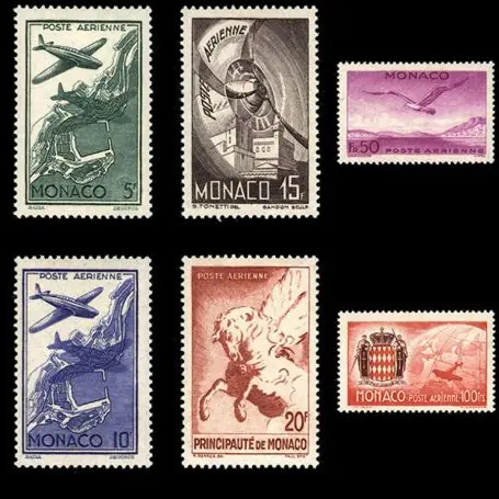 Livraison Express Timbre de collection de Monaco PA N° 2/7 neuf sans charnière