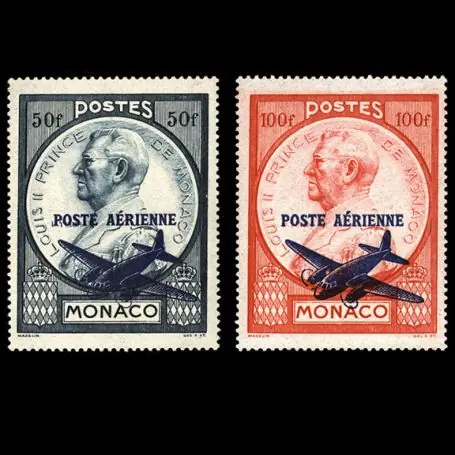 Timbre de collection de Monaco PA N° 13/14 neuf sans charnière Livraison Gratuite