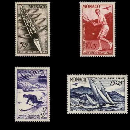 Top Qualité Timbre de collection de Monaco PA N° 32/35 neuf sans charnière