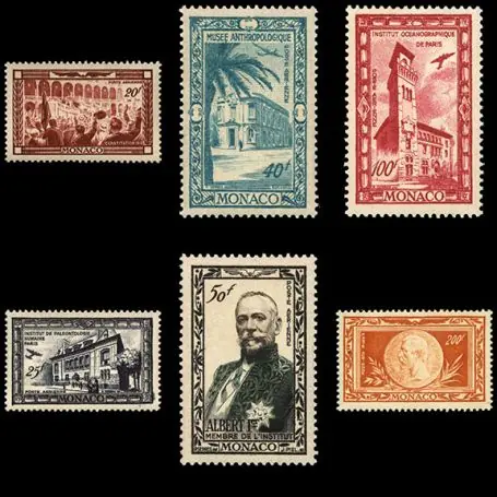 Timbre de collection de Monaco PA N° 36/41 neuf sans charnière Meilleure Qualité