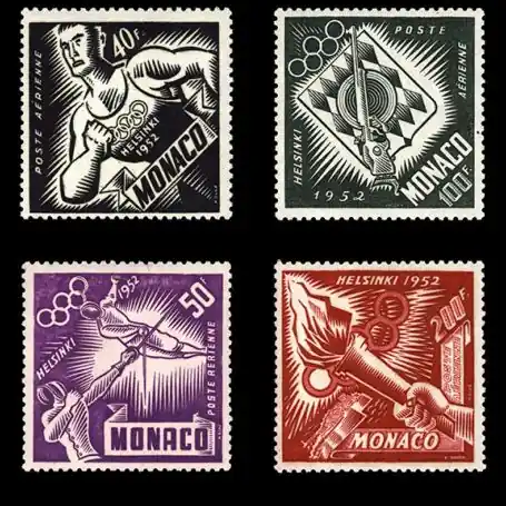 Timbre de collection de Monaco PA N° 51/54 neuf sans charnière Achetez Aujourd’hui