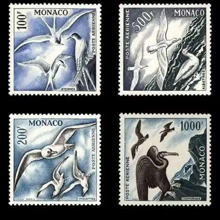 Solde Timbre de collection de Monaco PA N° 55/58 neuf sans charnière