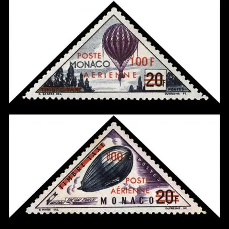 Timbre de collection de Monaco PA N° 61/62 neuf sans charnière Premium
