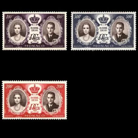 Livraison Express Timbre de collection de Monaco PA N° 63/65 neuf sans charnière