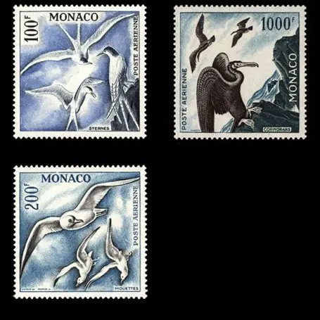 Petit Prix Timbre de collection de Monaco PA N° 66/68 neuf sans charnière