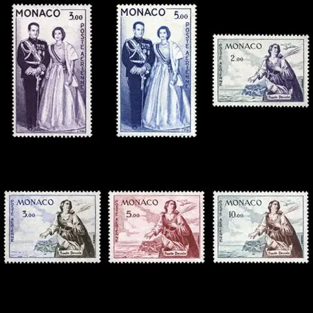 Prix Cassé Timbre de collection de Monaco PA N° 73/78 neuf sans charnière