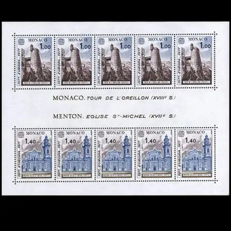 Europa 1977 Timbre de collection de Monaco BF N° 13 neuf sans charnière Édition Limitée