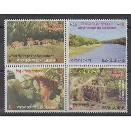 Paiement Sécurisé Bangladesh - 2008 - No 806/809 - Mammifères - Parcs et jardins