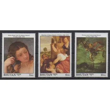 Bhoutan - 1989 - No 817/819 - Peinture Affaire À Saisir