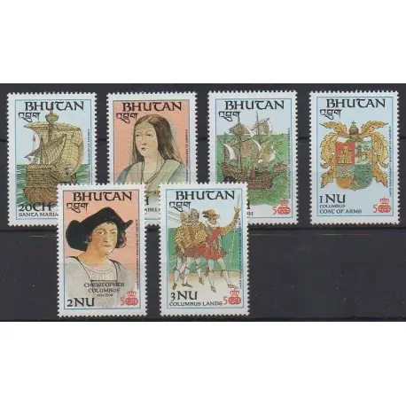 Offre Exclusive Bhoutan - 1987 - No 756/761 - Christophe Colomb