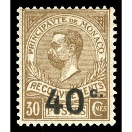 Timbre de collection de Monaco Taxe N° 12 neuf sans charnière Haute Qualité