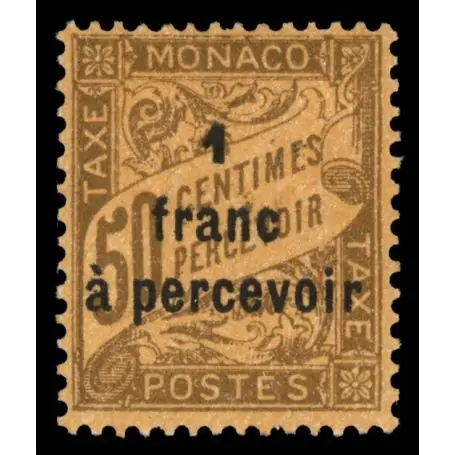 Soldes Timbre de collection de Monaco Taxe N° 17 neuf sans charnière