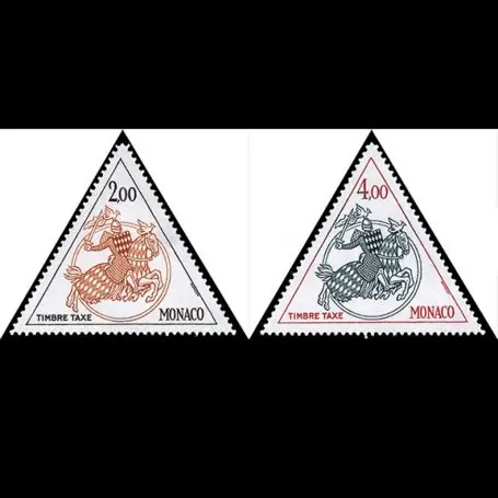 Haute Qualité Timbre de collection de Monaco Taxe N° 71/72 neuf sans charnière