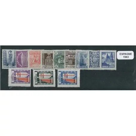 Espagne année complète 1943 neuve Satisfait Ou Remboursé