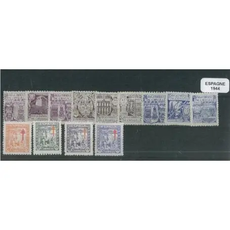 Nouvelle Collection Espagne année complète 1944 neuve